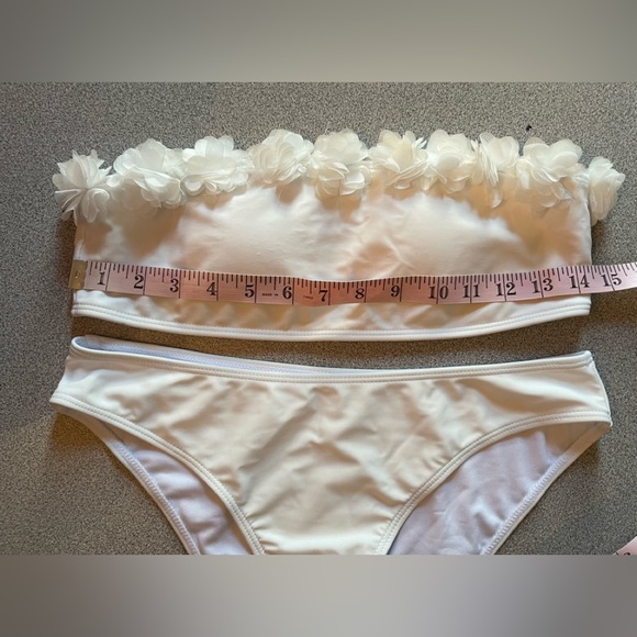 Shein White Strapless Bikini Set Size Medium - Picture 7 of 12